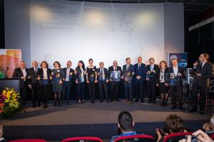 Prevzem ZED v Plovdivu_župan Uroš Brežan med ostalimi nagrajenci (arhiv organizatorjev)